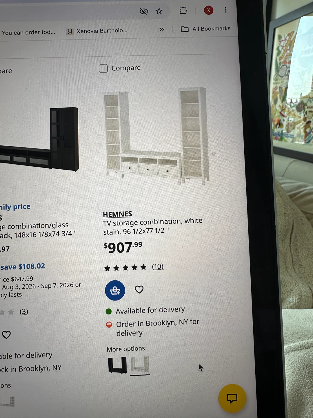 IKEA HEMNES TV Storage Combination - White Stain - photo 2