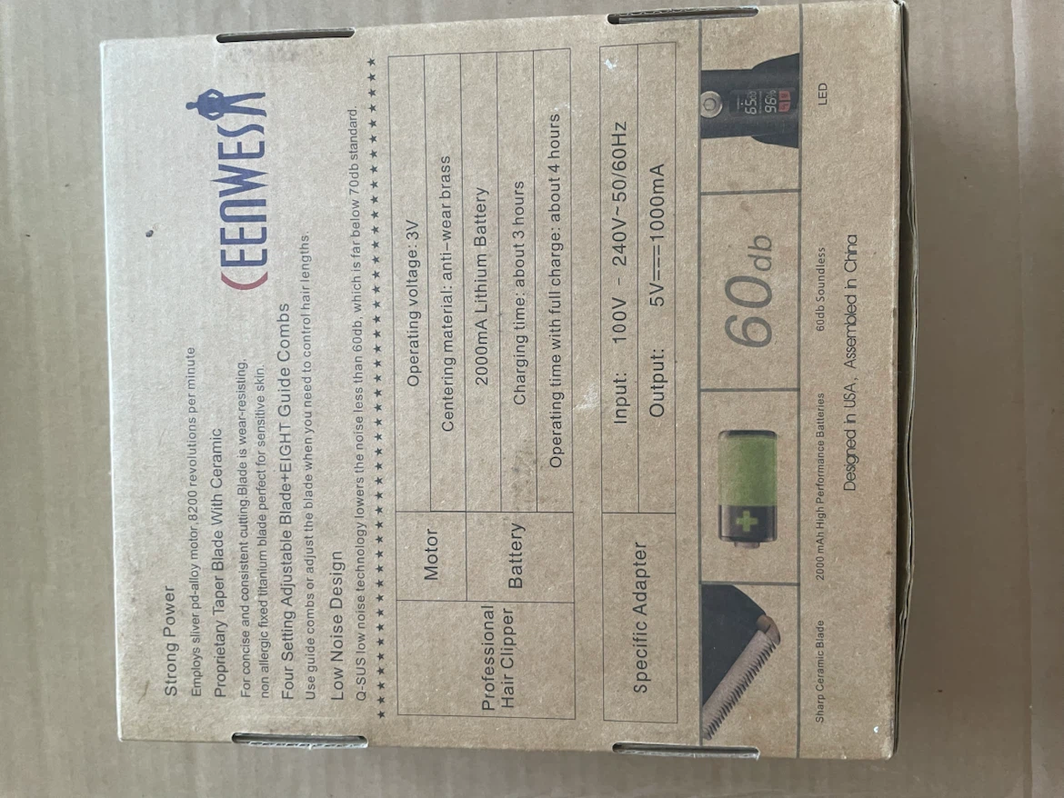 Ceenwes CWS-011 Professional Hair Clipper Kit - photo 2