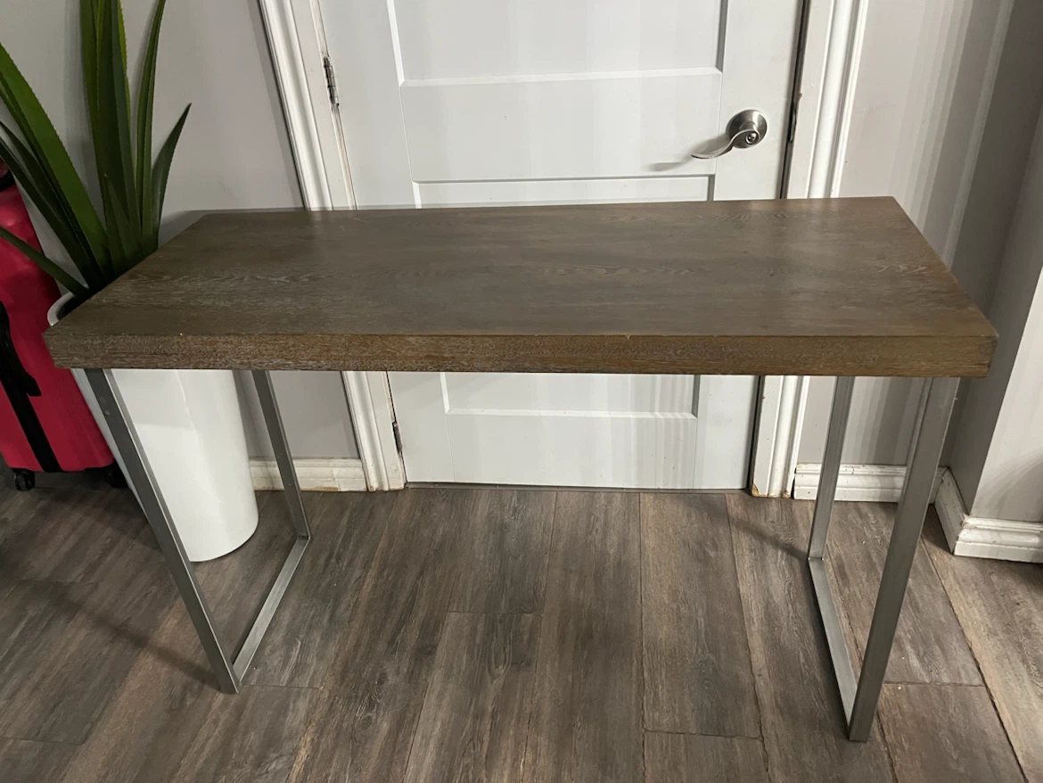 Rustic Wood Desk with Metal Legs