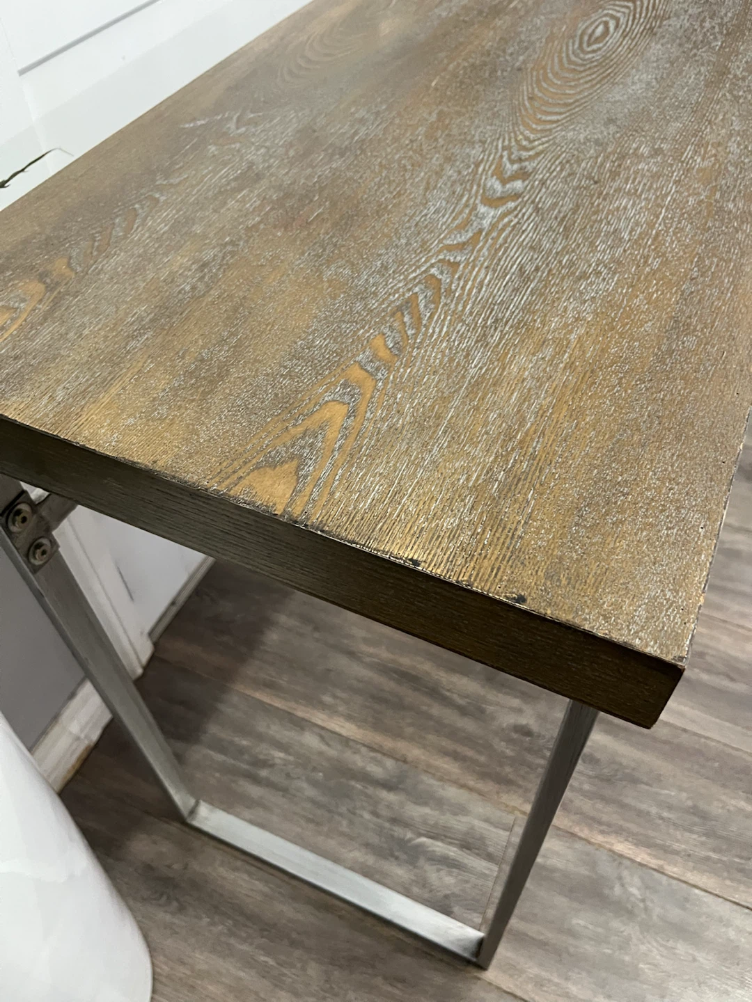 Rustic Wood Desk with Metal Legs - photo 2