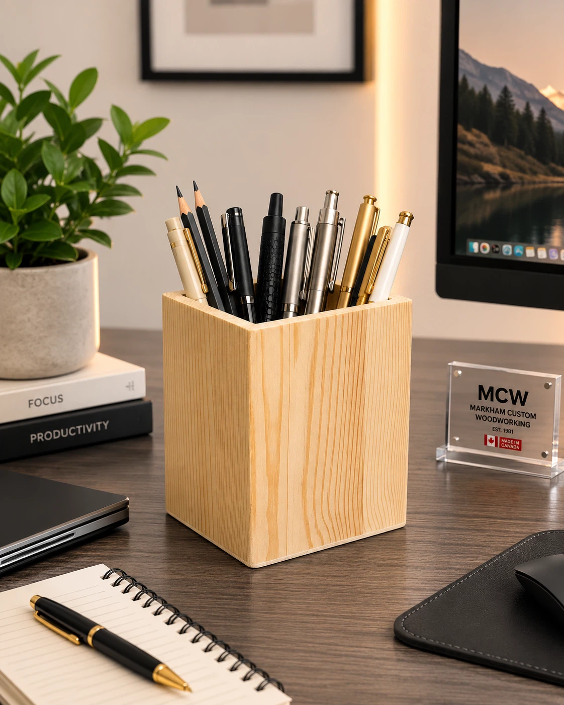 MCW Markham Custom Woodworking Pen Holder