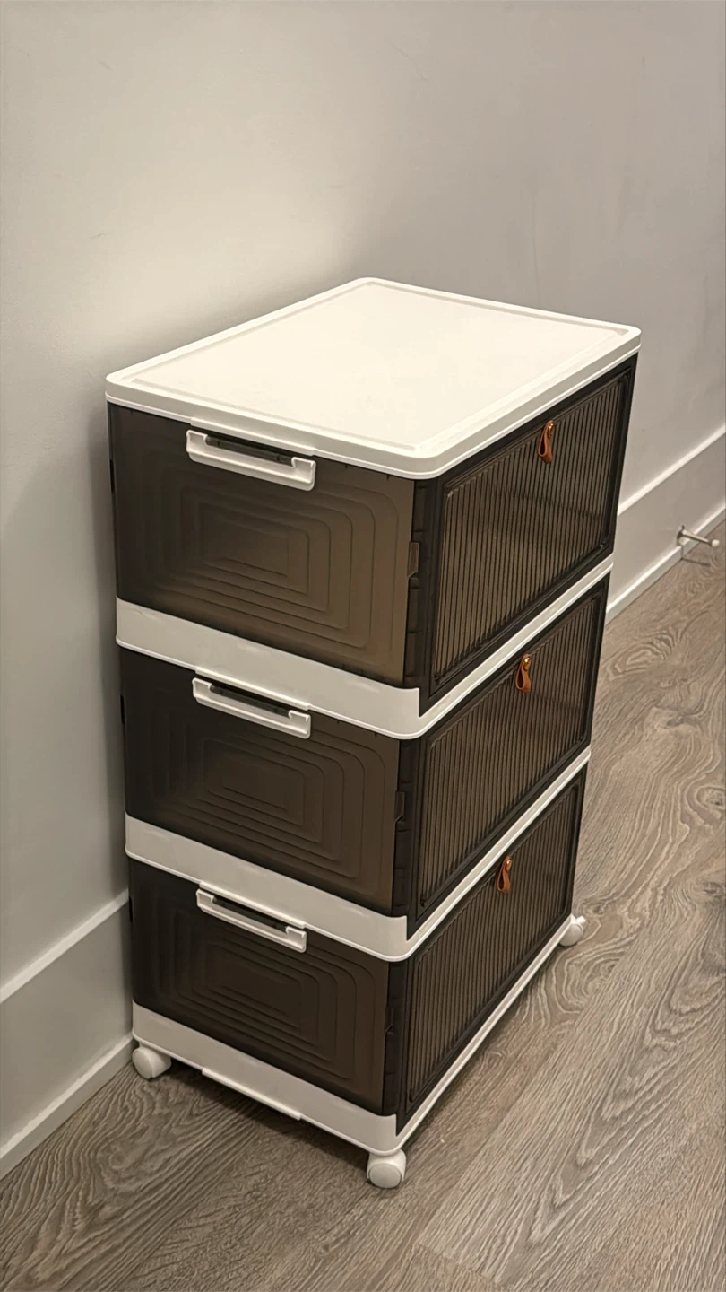 3-Drawer Storage Cabinet - Large, Dove Gray