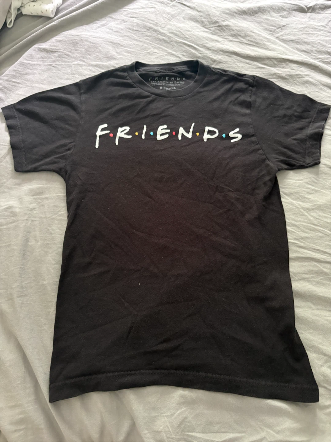 Friends T shirt (NOT RED IN PERSON, JUST RED ON CAMERA)