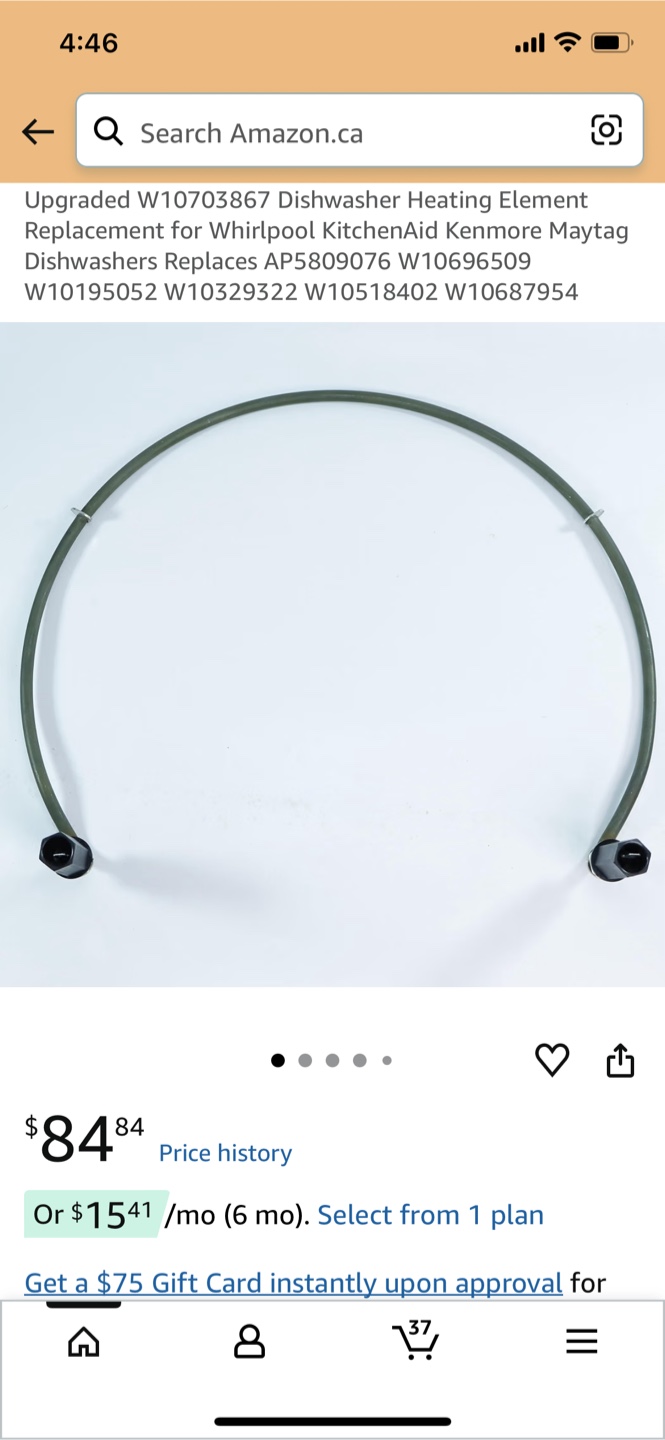 Dishwasher Heating Element Replacement for Whirlpool, KitchenAid - photo 2