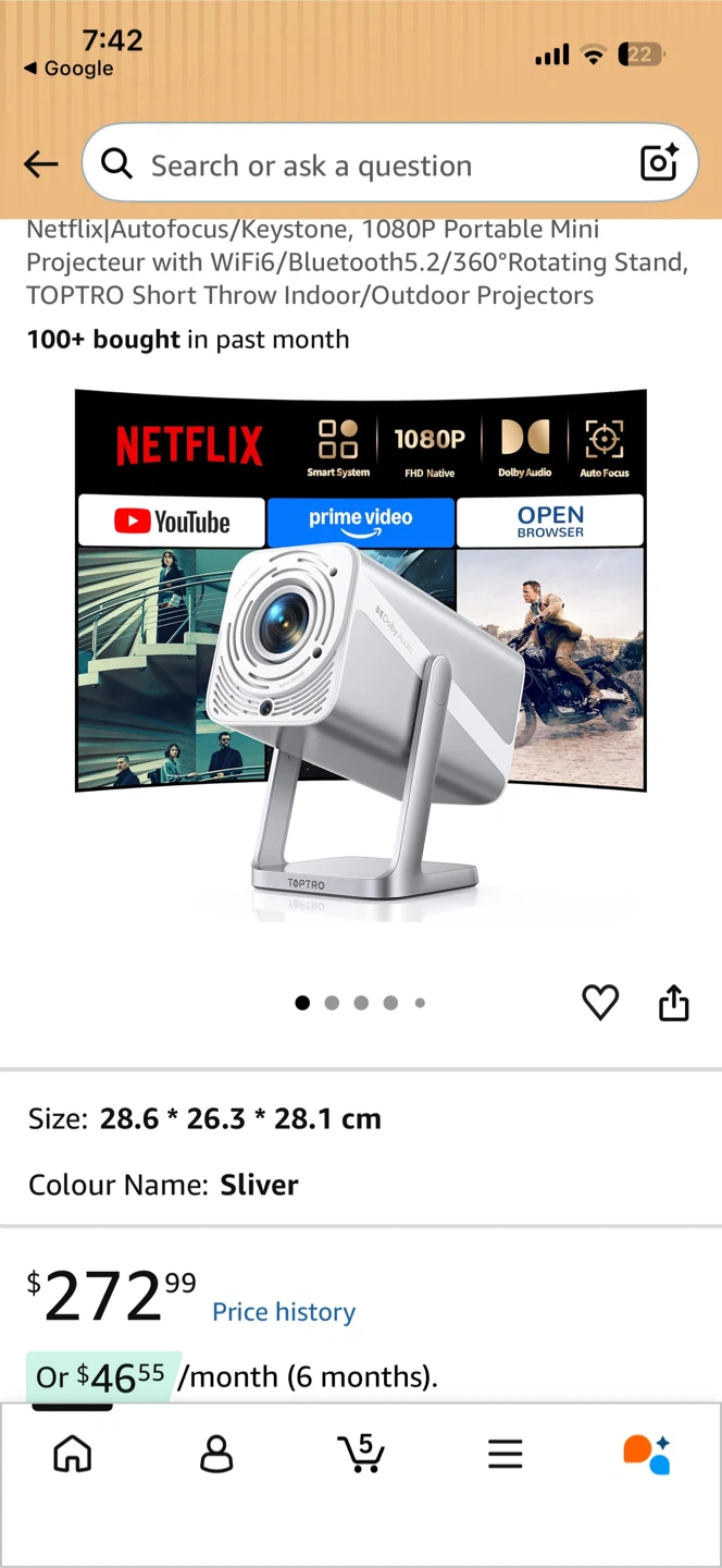 TOPTRO TP1 Smart Projector