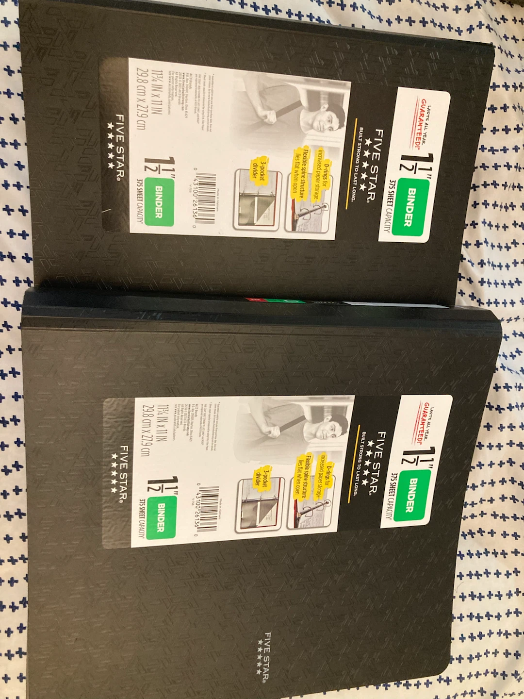 Five Star 1.5 inch 3-Ring Binder 2 sets