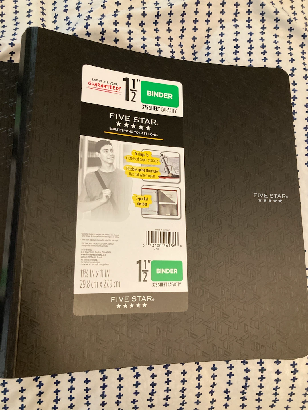 Five Star 1.5 inch 3-Ring Binder 2 sets - photo 2