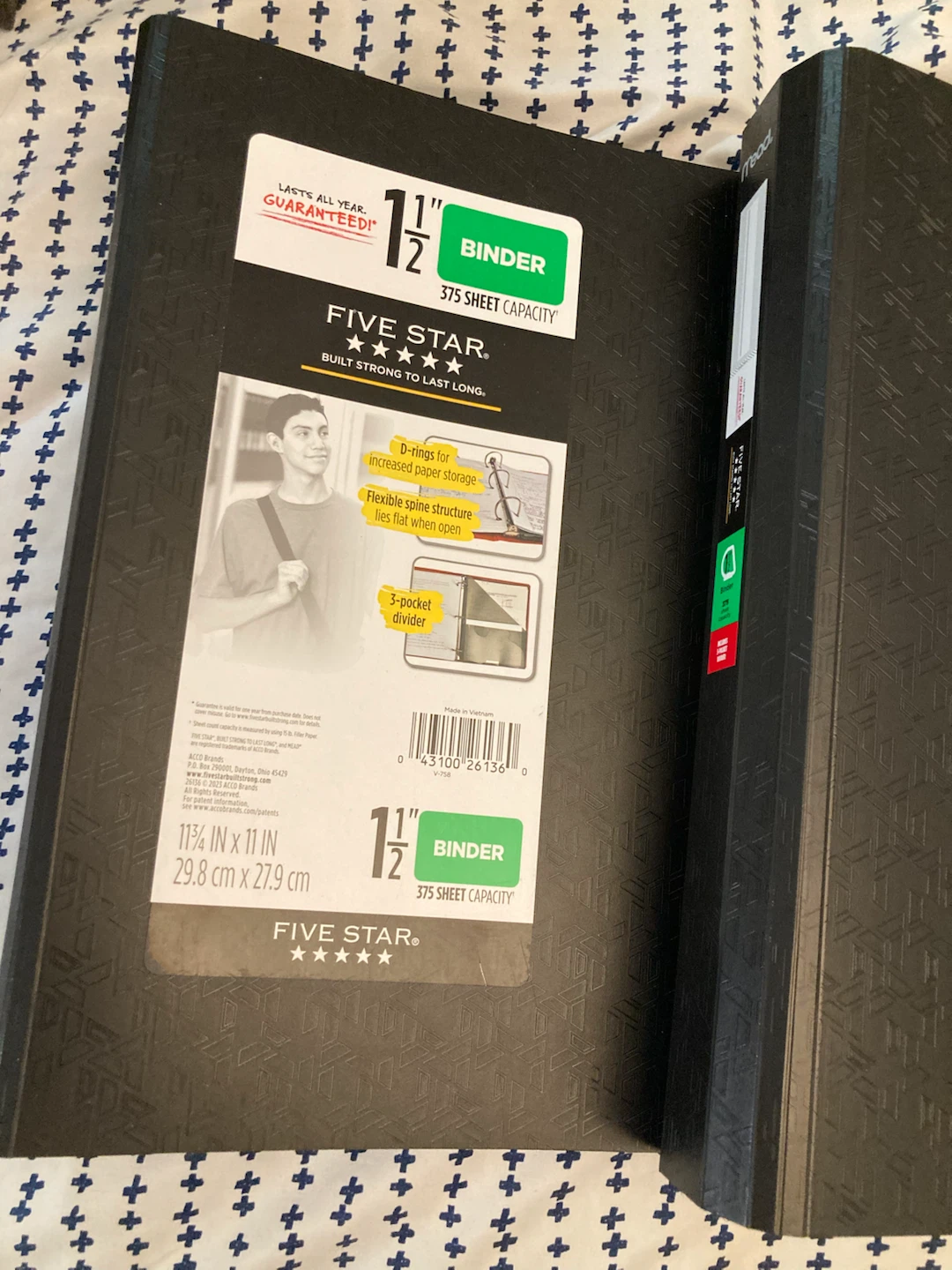 Five Star 1.5 inch 3-Ring Binder 2 sets - photo 3