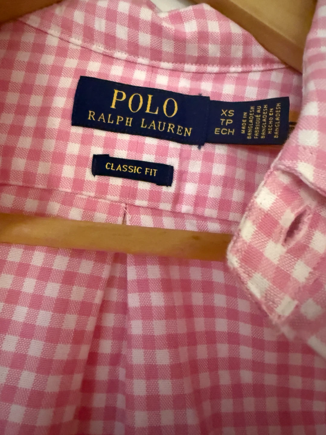 Polo Ralph Lauren Pink Gingham Classic Fit Shirt XS - photo 2