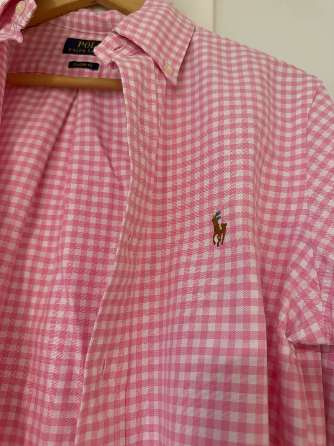Polo Ralph Lauren Pink Gingham Classic Fit Shirt XS - photo 3