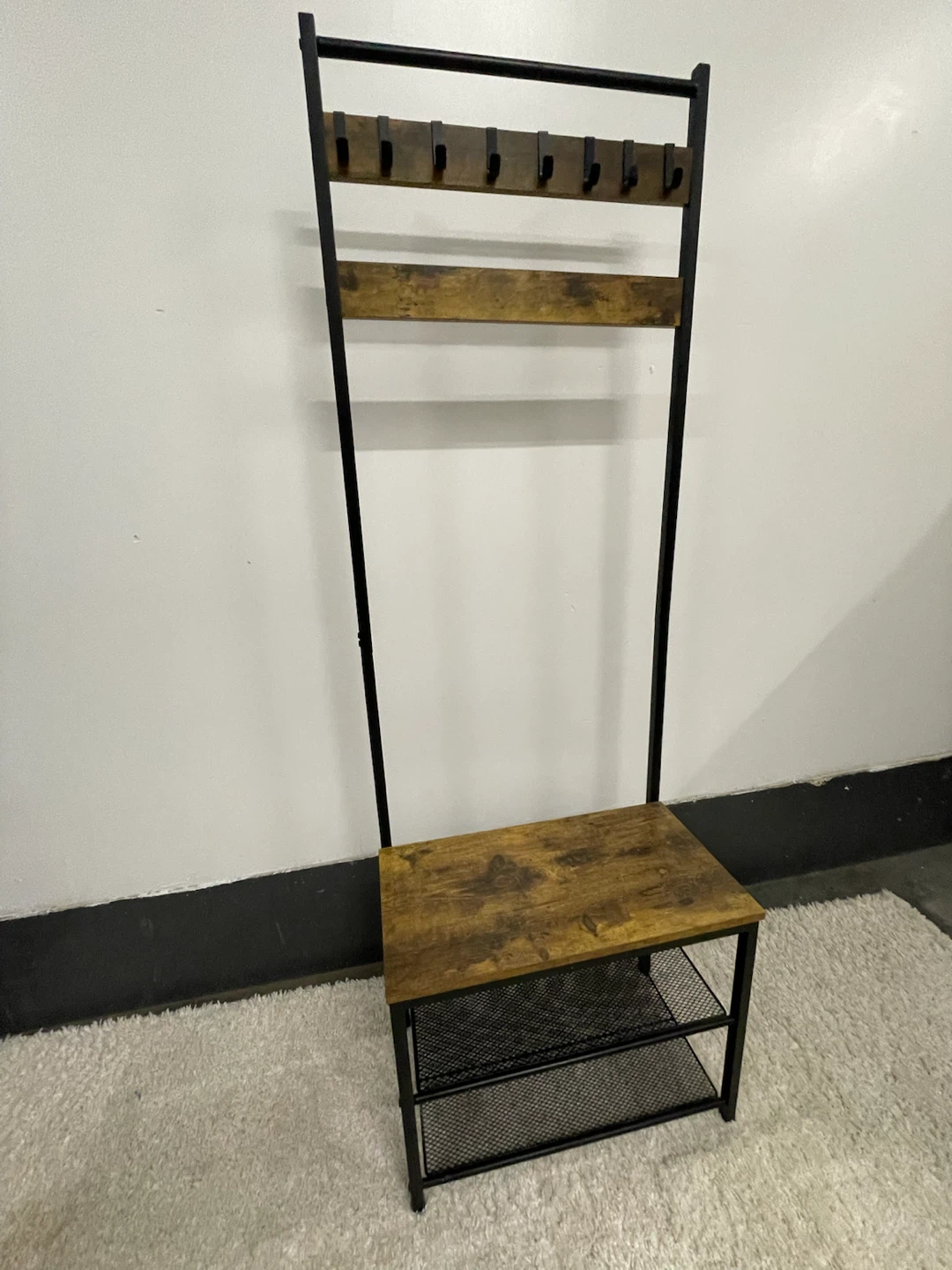 coat rack and shoe bench combo - photo 2