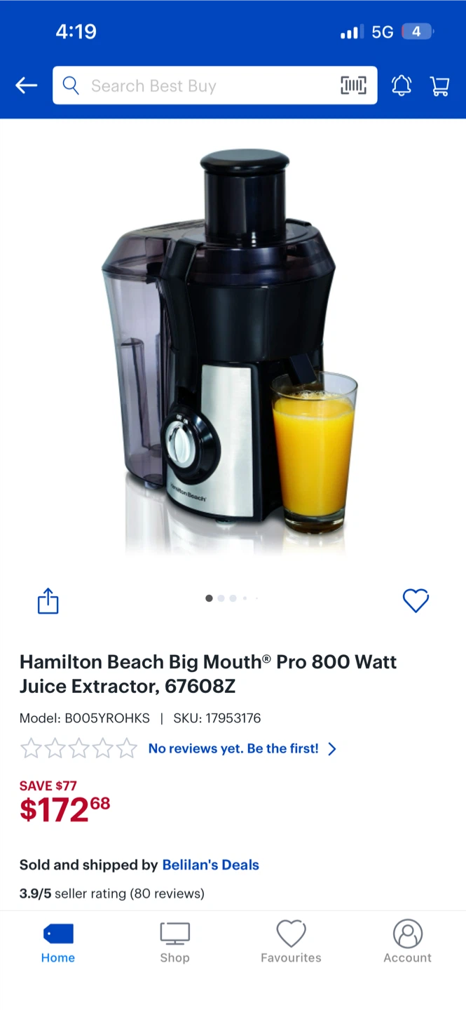 Hamilton Beach Big Mouth Pro 800 Watt Juice Extractor - photo 2