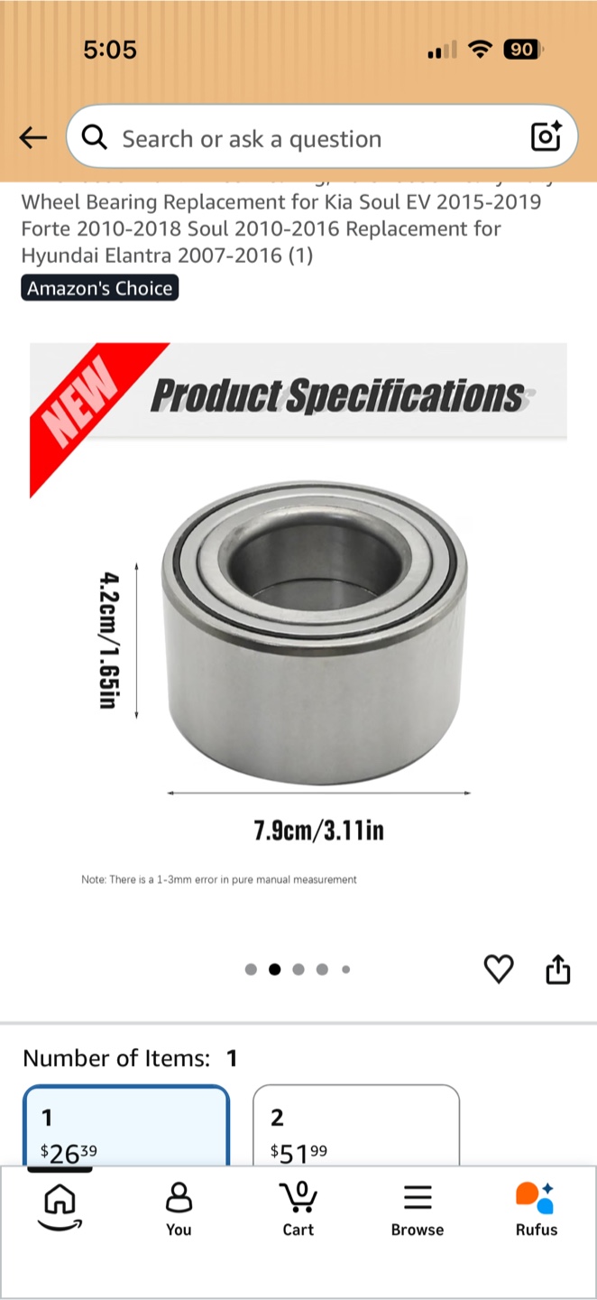 Wheel Bearing Replacement for Kia Soul EV, Hyundai Elantra