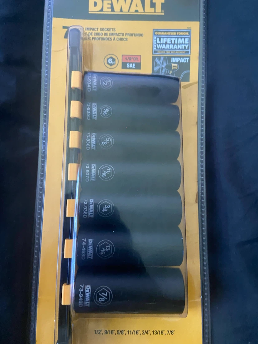 DEWALT Deep Impact Socket Set (SAE) - 7 Piece - photo 2
