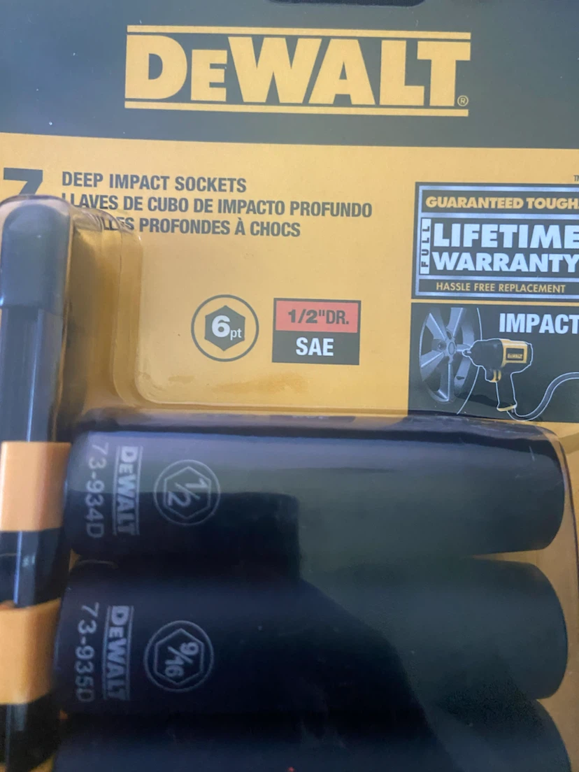 DEWALT Deep Impact Socket Set (SAE) - 7 Piece - photo 3