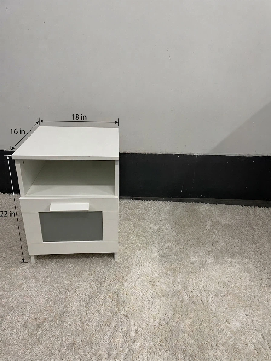 Two White Nightstands with Drawer - photo 3