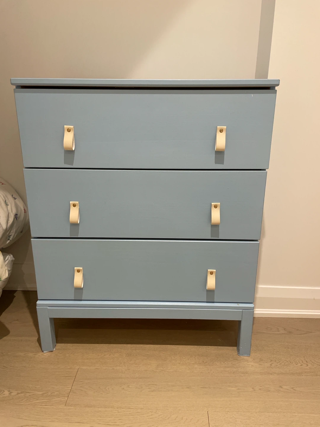 IKEA pained Light Blue 3-Drawer Dresser