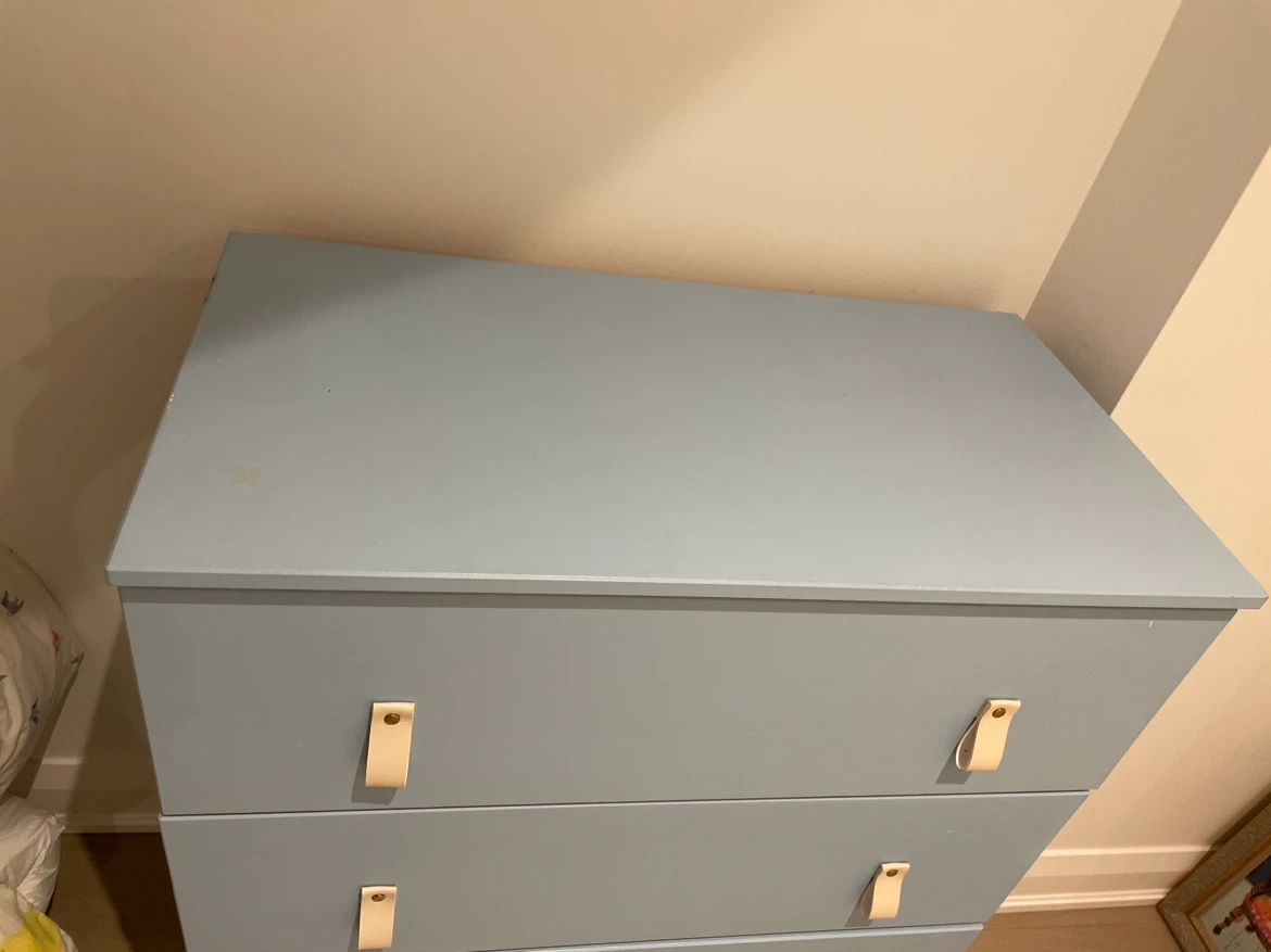 IKEA pained Light Blue 3-Drawer Dresser - photo 3