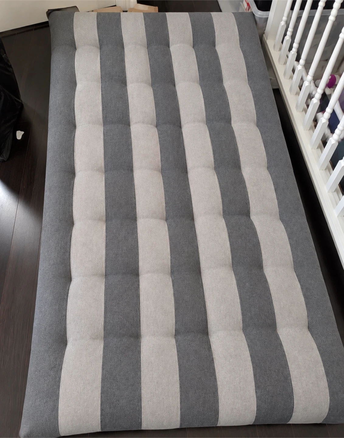 Grey Striped Futon - photo 2