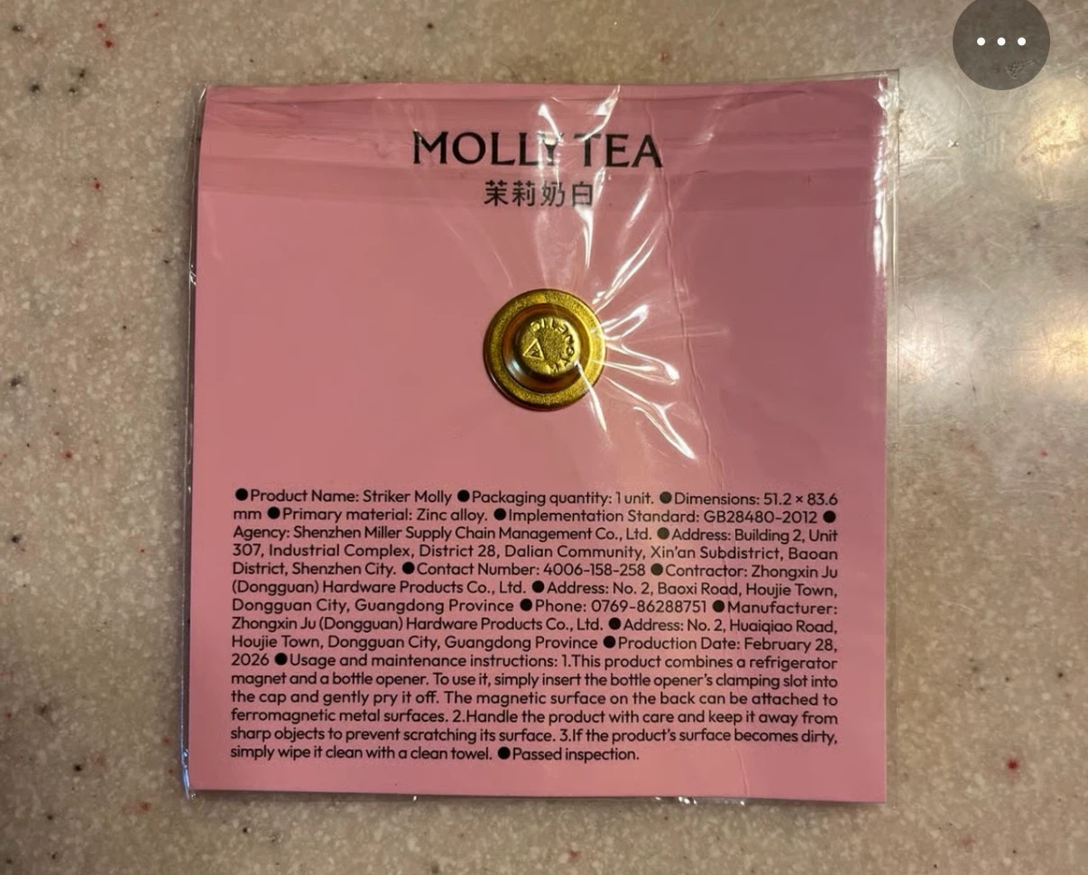 Molly Tea Striker Molly Bottle Opener Magnet - photo 2