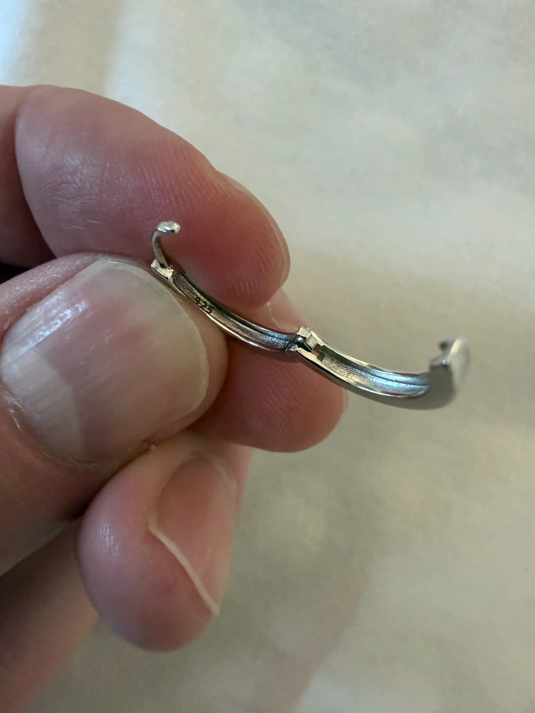 Unisex sterling silver 925 hoop earrings - photo 2