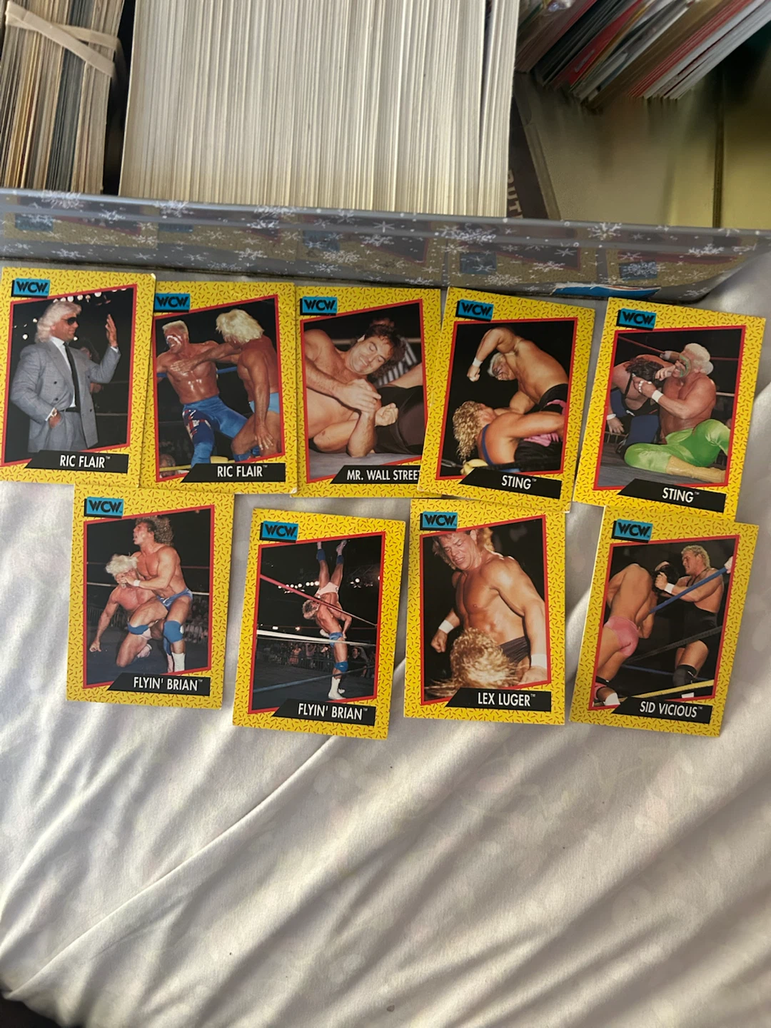 WCW Wrestling Trading Cards - Ric Flair, Sting, Lex Luger