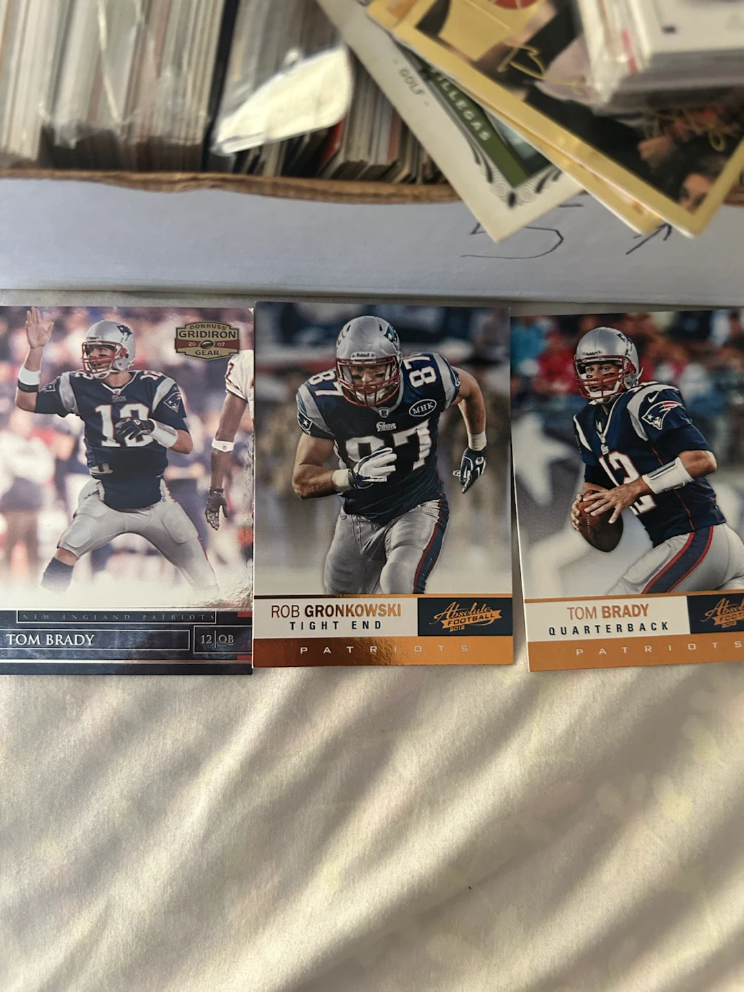 Tom Brady and Rob Gronkowski New England Patriots Football Cards