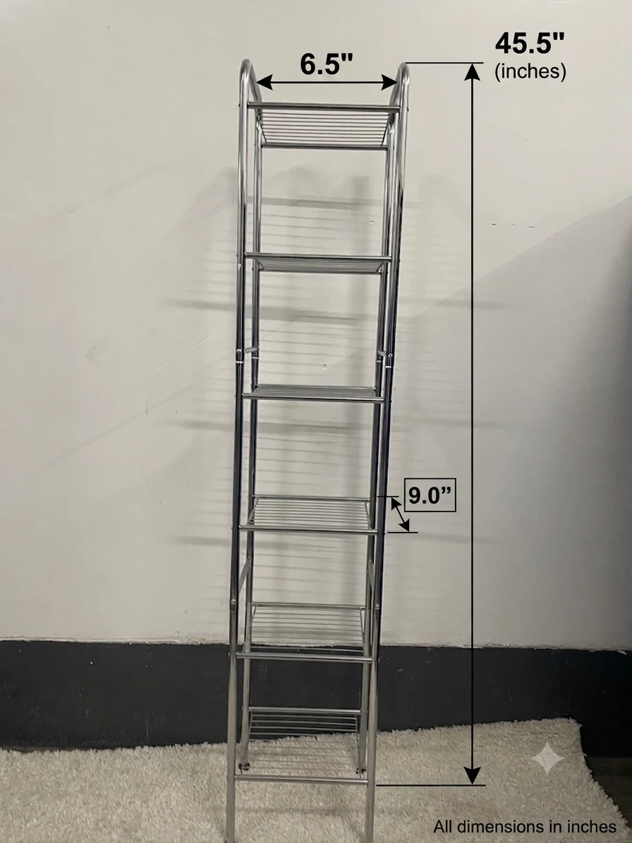 5-Tier Wire Shelving Unit