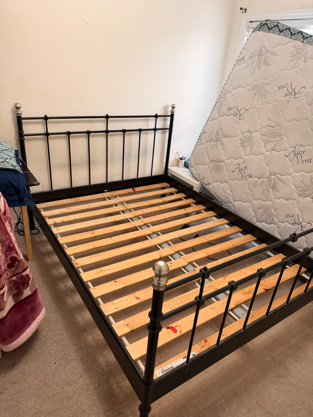 Black Metal Bed Frame. IKEA