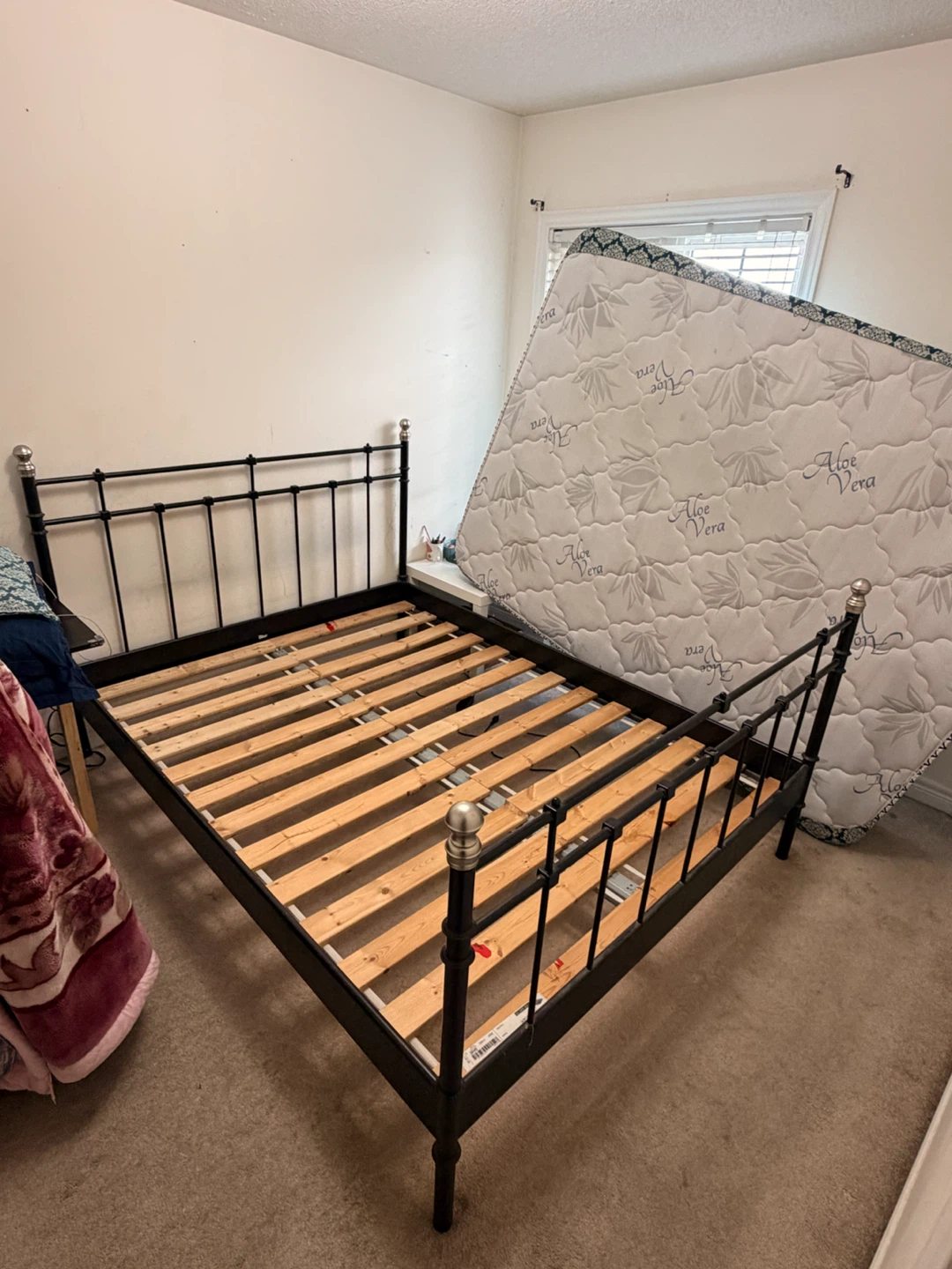 Black Metal Bed Frame. IKEA - photo 2