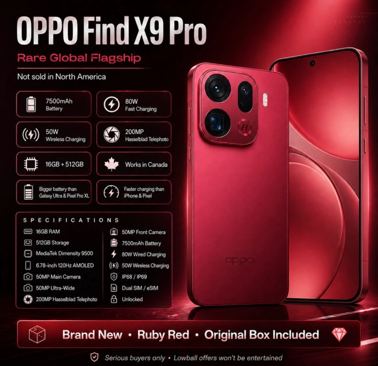 200MP RARE FLAGSHIP OPPO FIND X9 PRO