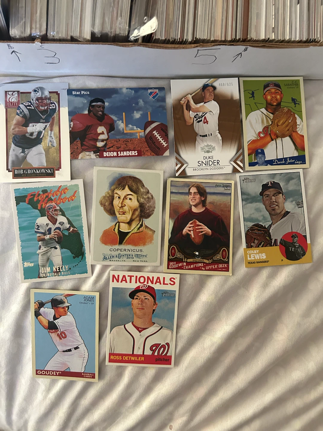 Collection of Baseball and Football Trading Cards