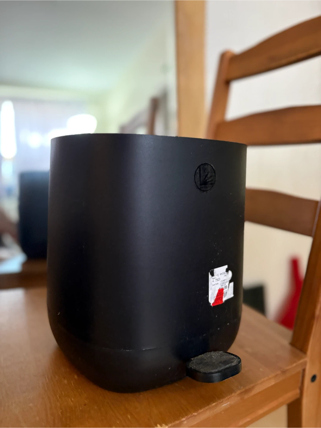 Black Step Can Trash Bin