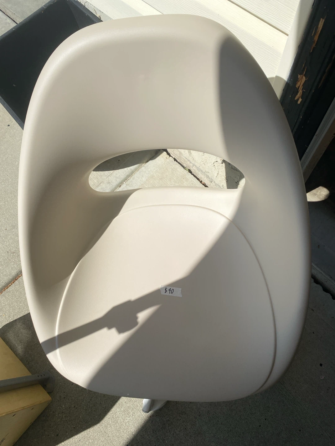 Beige Swivel Office Chair - photo 2