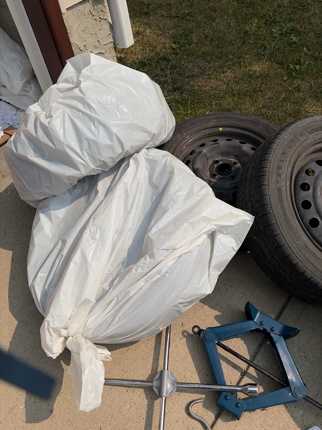 Set of 5 Tires with Jack and Wheel Locks ,    One new tire - photo 4
