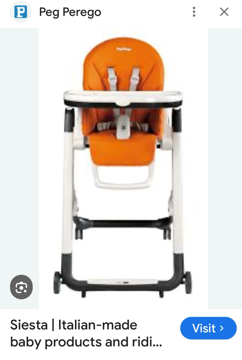 Peg Perego siesta children’s Highchair- less than half price!!!