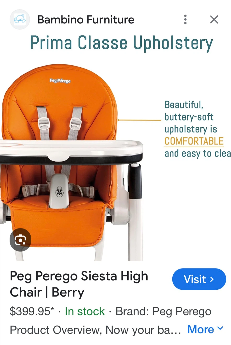 Peg Perego siesta children’s Highchair- less than half price!!! - photo 3