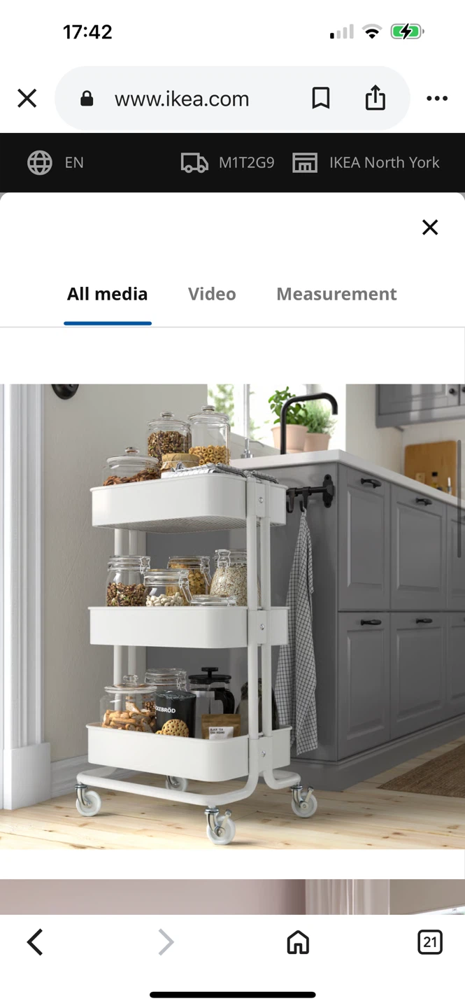IKEA RSKOG rolling cart in white - like 🆕 - photo 5