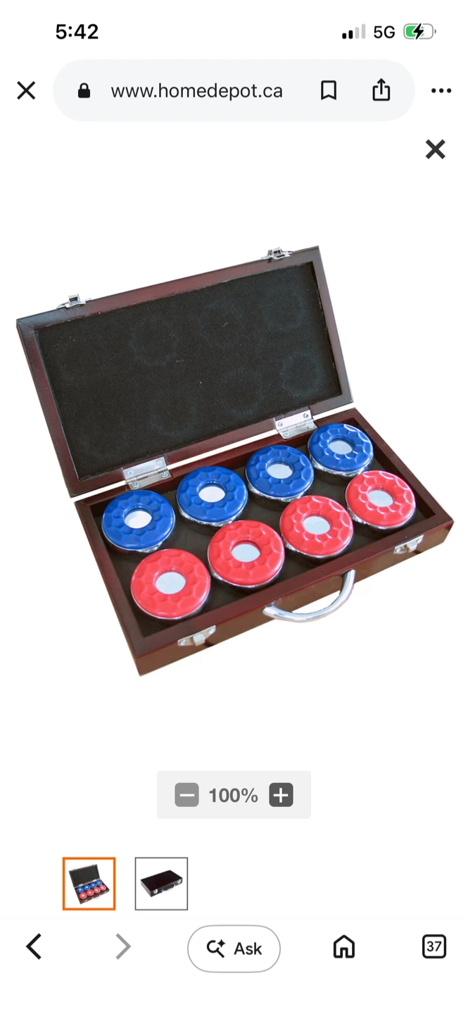 New Hathaway Shuffleboard Pucks with Case (8-Pack)