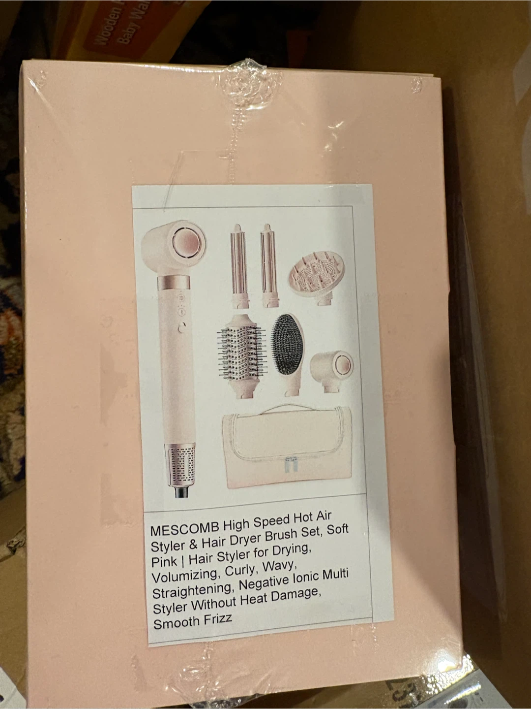 High Speed Hot Air Styler & Hair Dryer Brush Set - Soft Pink