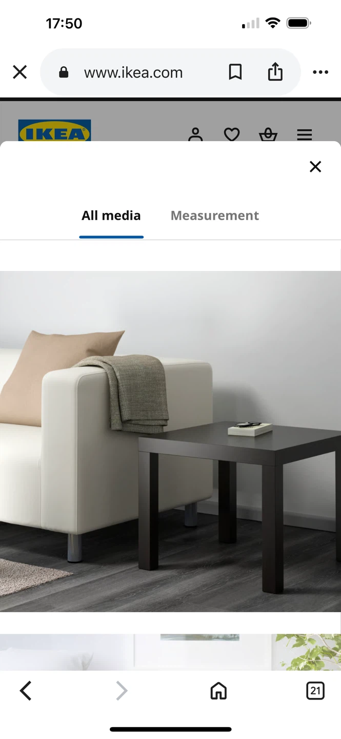 IKEA black side table - photo 4