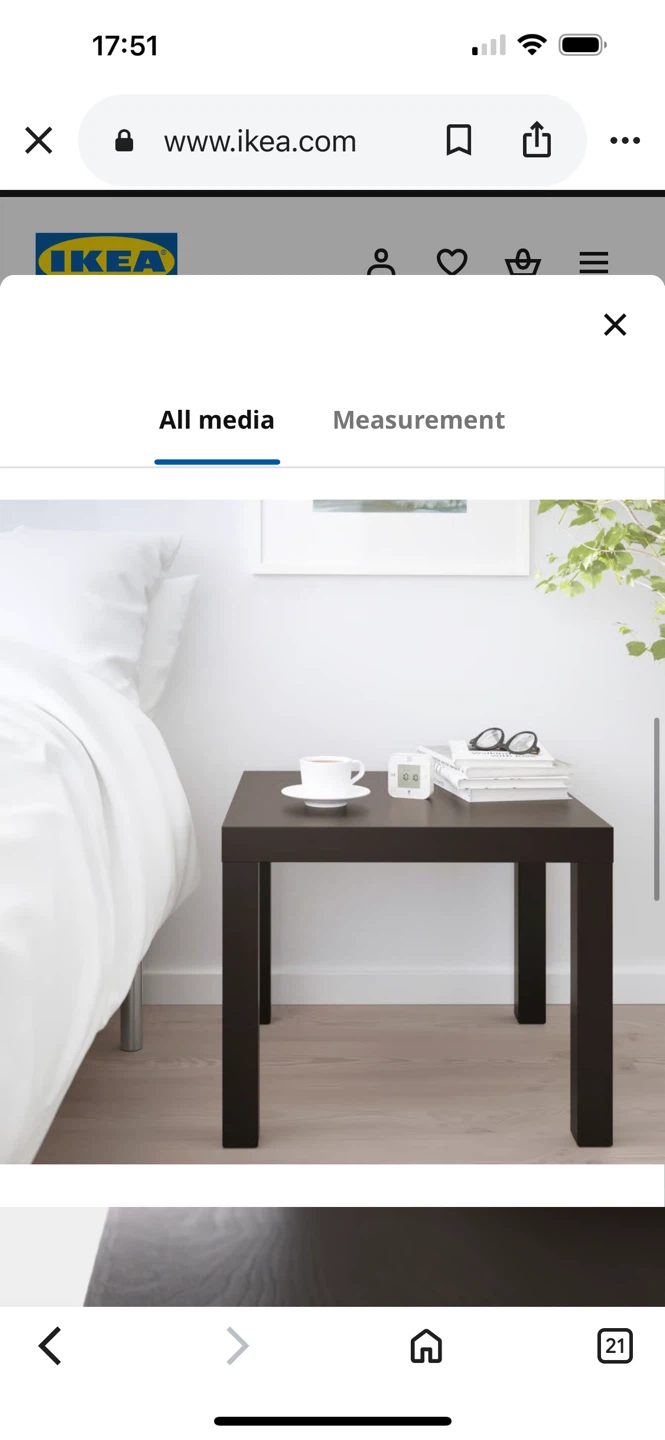 IKEA black side table - photo 5