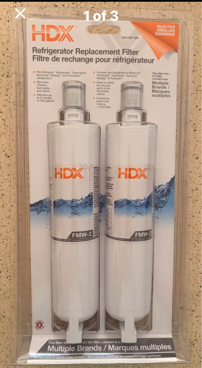 HDX FMW-2 Refrigerator Water Filter Replacement (2-Pack)