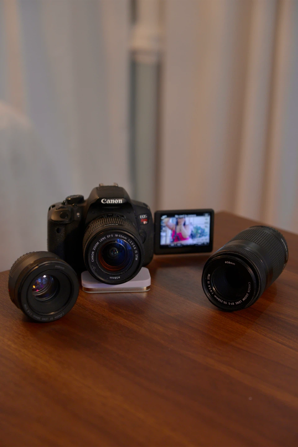 Canon EOS Rebel T5i DSLR Camera with 3 Canon Lenses