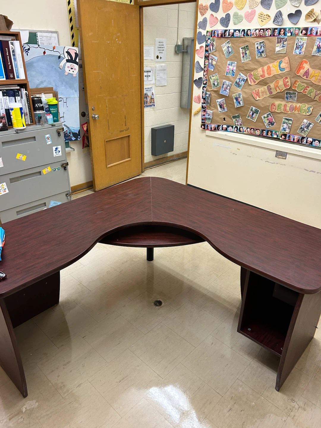 L-Shaped Office Desk with a free extension