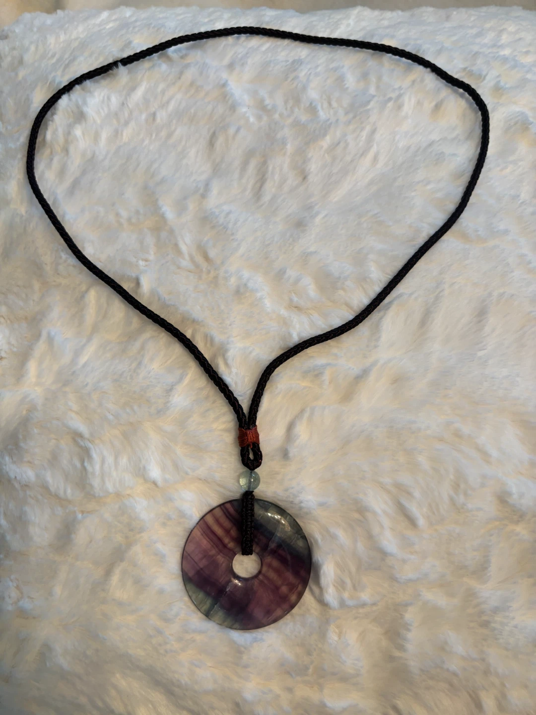 Fluorite Donut Pendant Necklace - photo 3