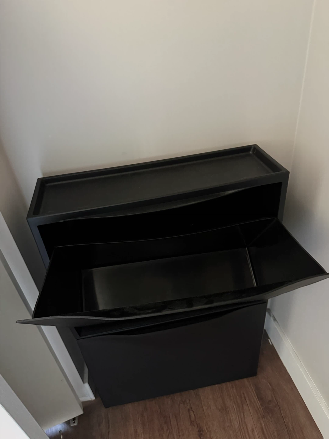4 Black Shoe Rack Storage Units - photo 2