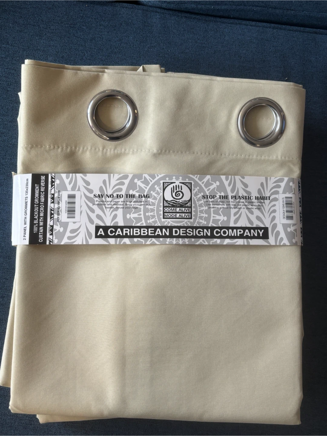 100% Blackout Gromment Curtain with Micro Fabric Reverse - photo 3