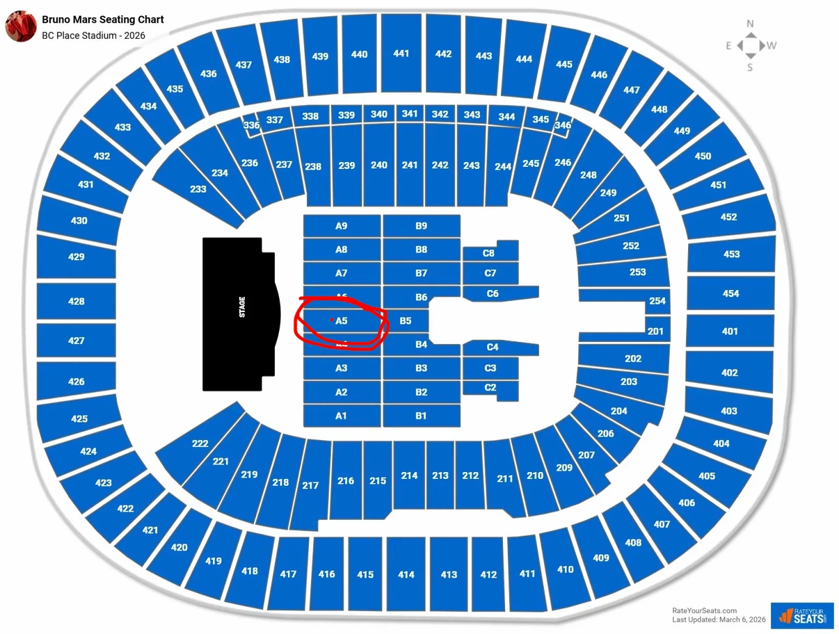 Bruno Mars The Romantic Tour Ticket - Vancouver BC - photo 2