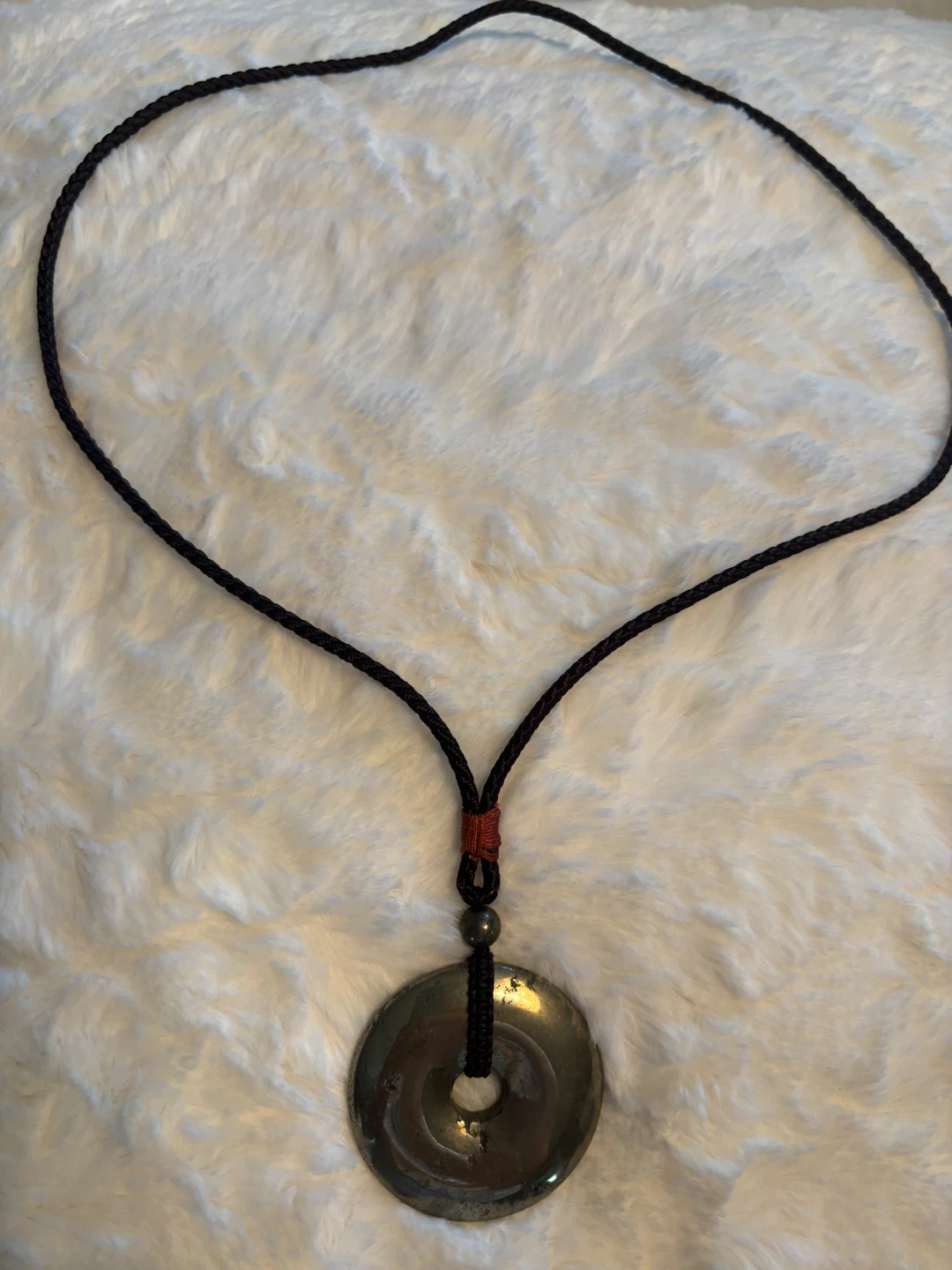 Pyrite Donut Pendant Necklace - photo 3